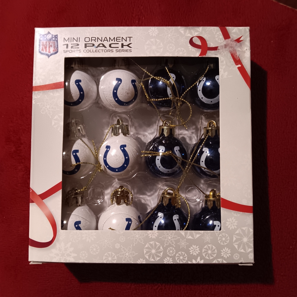 NFL Blue and White Mini Ornament Collection